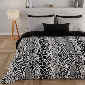 PETTI Artigiani Italiani - Sprei, winterdeken, dekbed voor eenpersoonsbed, effen kleuren en digitale print Animalier 05, 100% anti-allergische microvezel, gemaakt in Italië