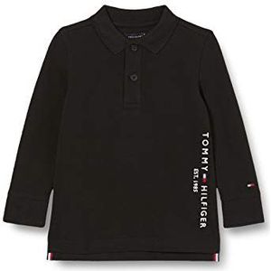Tommy Hilfiger Essential Established Polo L/S hemd voor jongens, zwart, 80 cm