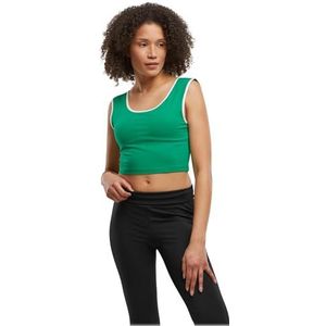 Urban Classics - Froggreen/Wit - Dames T-shirt - 5XL - 95% Katoen, 5% Elastaan