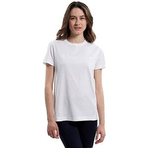 Champion Legacy American Classics Logo Regular S/S T-shirt voor dames, Witte toon op toon, L