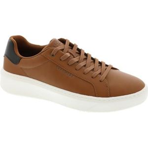 Skechers Heren Court Break Suit Sneaker, Cognac Duraleather, 39.5 EU