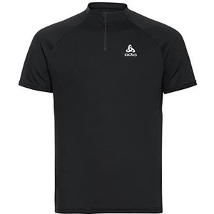 Odlo Essential Trail T-shirt voor heren met 1/2-ritssluiting, zwart, S