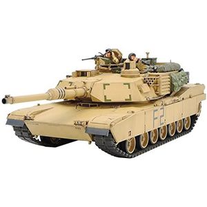 TAMIYA 300035269 300035269-1:35 US gevechtstank M1A2 Abrams Iraqi Freedom (2), getrouwe replica, plastic bouwpakket, knutselen, modelbouwset, montage, ongelakt, beige, zwart