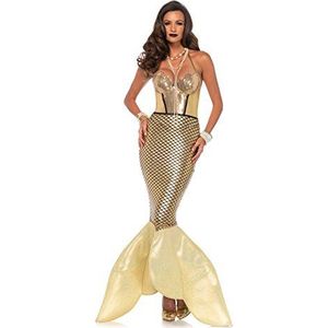 Leg Avenue 85613 - Golden Glimmer Mermaid Damen Kostüm, Größe M (Gold)