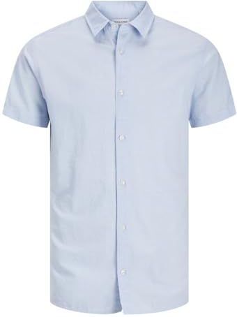 JJEBREEZE Shirt SS SN, Chambray Blue, M