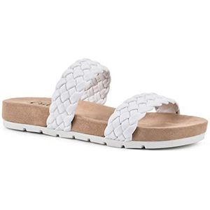 CLIFFS BY WHITE MOUNTAIN Truly Women's Slide Sandal, White/Smooth, 10 M