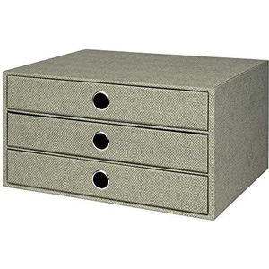 Rössler 1524452673 - S.O.H.O. 3-delige ladebox voor DIN A4, met greepgat, Special Line Sage, 343 x 250 x 185 mm, 1 stuk