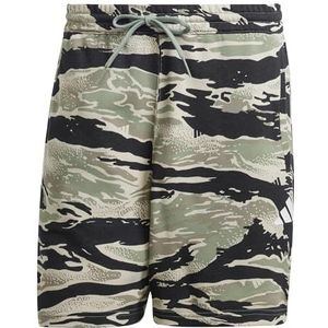 adidas Heren Seasonal Essentials Camo Shorts, MULTICOLOR/silver green, S