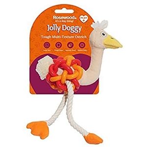 Rosewood Stoere Multi textuur struisvogel hond speelgoed