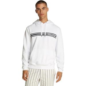 Tommy Hilfiger Trui Hoodie voor heren, Wit, XXL