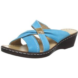 Jana Modieuze damesslippers, Turquoise 796, 38 EU