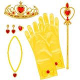 W WIDMANN prinsessenaccessoires voor kinderen, sieraden en handschoenen, koningin, accessoires, carnavalskostuums