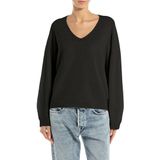 REPLAY - Oversized Trui - Zwart - Dames