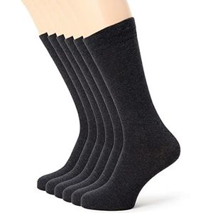 Dim Katoenen sokken (6 stuks) heren, Antraciet, 39-42 EU