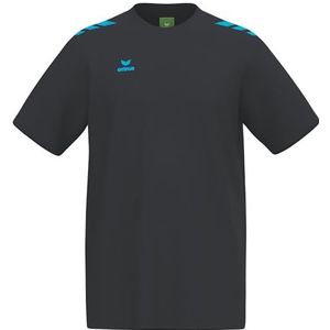 Erima Unisex kinderen CMPT 3 Wings T- Shirt (2082552), zwart/Curacao, 128