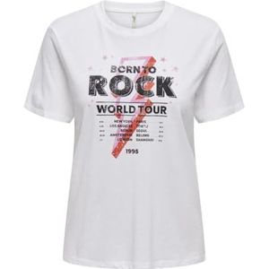 ONLY Onllucia Reg S/S Top JRS, wit, XXL