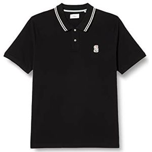 s.Oliver Big Size Poloshirt voor heren, korte mouwen, grijs/zwart, XXL, grijs/zwart, XXL
