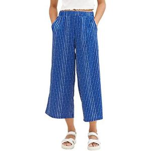 TOM TAILOR Denim Dames 1036524 broek, 31714 Bright Blue Batik Vichy Print, S, 31714 - Bright Blue Batik Vichy Print, S