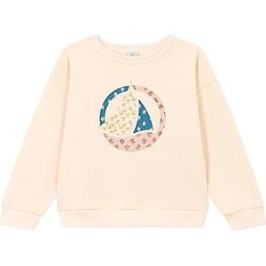 Petit Bateau Sweatshirt voor meisjes, Avalanche wit, 8 Jaren