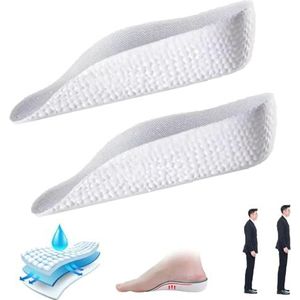Insoles Height Increase for Men Women,Orthopedic High Pads,Adjustable Orthopedic Heel Lift Inserts, Invisible Heightening,Arch Support Insoles (1.5cm,1 Pair Gray for Women)
