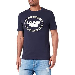 s.Oliver Heren T-shirt met korte mouwen, blauw 59d1, M