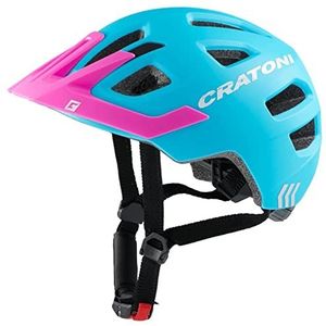 Cratoni Uniseks Maxster Pro fietshelm voor volwassenen, blauw/roze, M