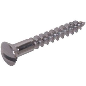 De Hillman Group De Hillman Groep 1183 Messing Verchroomde Ovale Hoofd Gesloten Houten Schroef 6 x 3/4 In. 45-Pack