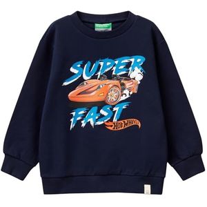 United Colors of Benetton Sweatshirt zonder capuchon voor kinderen en jongeren, Blauw, 2 jaar