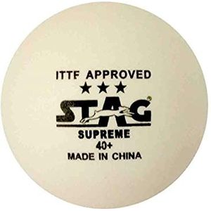 STAG 3 sterren Supreme Tafeltennis Plastic Ball Pack van 3 (wit)