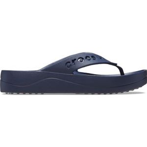 Crocs Baya Platform Flip Sandaal voor dames, marineblauw, 42/43 EU