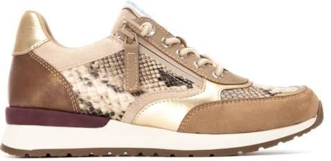 Refresh - 17296003 - Damestrainer - Beige - Plat - Veters - Casual