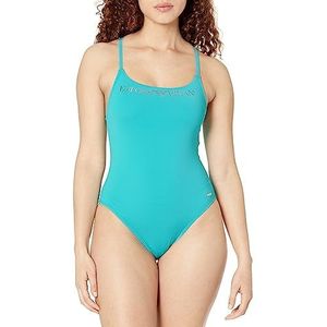 Emporio Armani Swimwear Dames Emporio Armani Logo Lover One Piece Swimsuit, Turquoise, XS, turquoise, XS