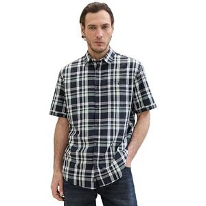 TOM TAILOR heren overhemd, 35389 - Navy Base Check, S