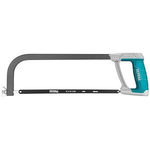 TOTAL - Zaagboog | lengte 300 mm | snijgereedschap voor metaal en hout | ideaal voor loodgieterswerk en timmerwerk | Inclusief 63 mm reservekaag | Aluminium