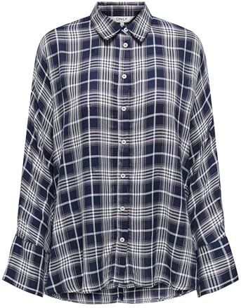 Only - GRACE - Overhemdblouse - Loose Fit - All-over Motief - Korte Mouwen