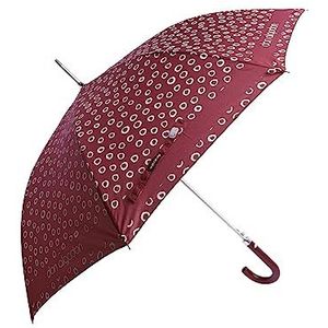 DON ALGODON Lange paraplu Lucia, Bordeaux, Varillas 60 cm/diámetro 104 cm/cerrado 87 cm