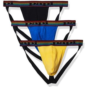 papi Heren 3-Pack Jockstrap, Athletic Supporter, Ademend Mannelijk Workout Ondergoed, M