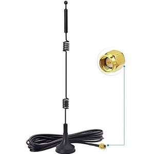 Bingfu Dual Band WiFi 2.4GHz 5GHz 5.8GHz 9dBi Magnetic Base SMA Male Antenna for Wireless Vedio Security Camera Surveillance Recorder Vehicle Truck Trailer Rear View Backup Camera Reversing Monitor