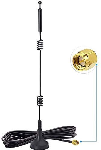 Bingfu Dual Band WiFi 2.4GHz 5GHz 5.8GHz 9dBi Magnetic Base SMA Male Antenna for Wireless Vedio Security Camera Surveillance Recorder Vehicle Truck Trailer Rear View Backup Camera Reversing Monitor