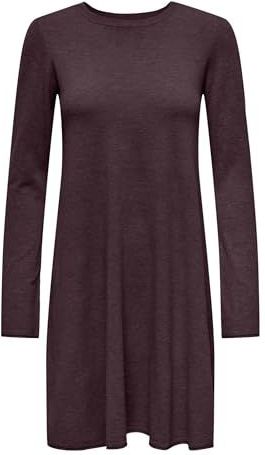 Only - ONLAMALIO LIFE LS ONECK DRESS KNT - Midi-jurk - Winetasting - Zomerjurk