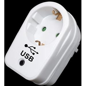 VOCOMO USB-schakelstopcontact (3680W) voor AV-versterker/ontvanger, EDV, computer, stand-bykiller tussenstekker