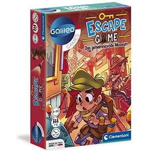 Clementoni 59227 Escape Game - Het mysterieuze museum, gezelschapsspel om te puzzelen en te raadselen, incl. instructiekaarten en rekwisieten, ideaal als cadeau, familiespel vanaf 8 jaar