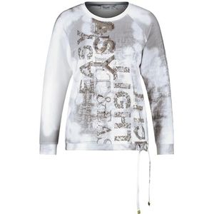 T-shirt 1/1 mouw, Grijs/Grey Panneaux Print, 40