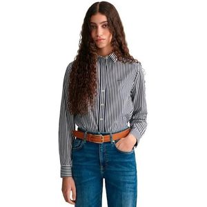 GANT Dames REG POPLIN Stripe Shirt Klassiek shirt, Klassiek Blauw, Standaard, classic blue, 32