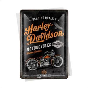 Harley-Davidson - Timeless Traditie, metalen ansichtkaart 10 x 14 cm