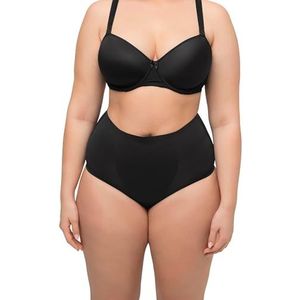 Ulla Popken Dames korsetbroek, bodyforming-inzetstuk, hoge taille, shapewear, ondergoed, Black Beauty (vervangende kleur), 58-60