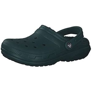 Crocs Classic Lined Clog uniseks-volwassene Klompen Klassieke, Evergreen, 33/34 EU