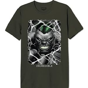 Marvel MEHULKCTS063 T-shirt, kaki, XL heren, Khaki (stad), XL