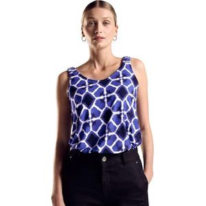 STREET ONE Top met print, violet blue, 34