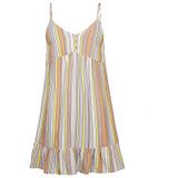 O'NEILL Malu Beach Dress Vrijetijdsjurk, 32021 Multi Stripe, Regular voor dames, 32021 Multi Stripe, S-M